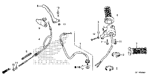HANDLE LEVER@SWITCH@CABLE