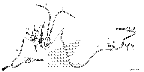 BRAKE CABLE@BRAKE BRACKET