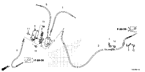 BRAKE CABLE@BRAKE BRACKET