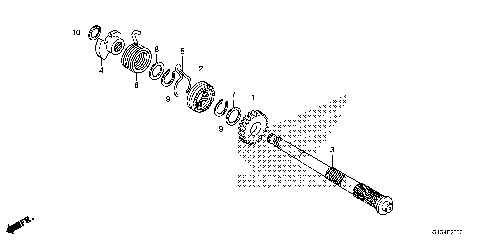 KICK STARTER SPINDLE