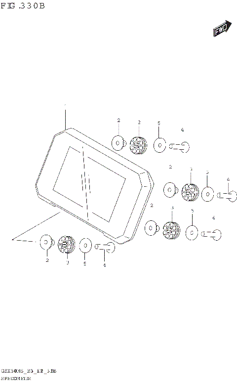SPEEDOMETER (GSX800RQ:M5:E28)