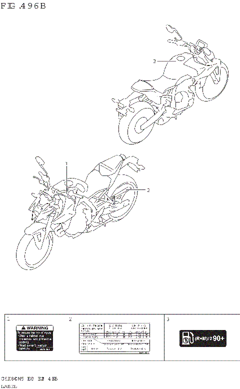 LABEL (GSX800RQ:M5:E28)