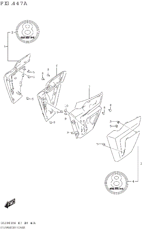 FRAME BODY COVER (GSX800TRQ)
