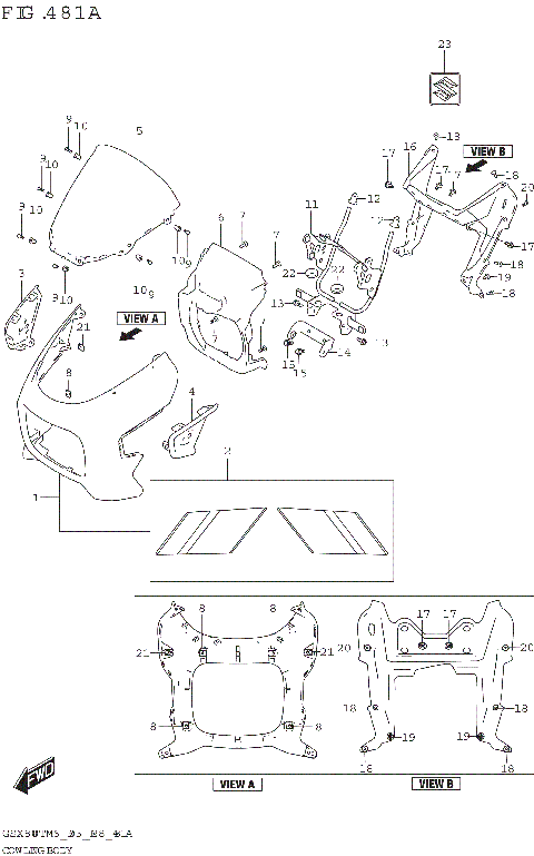 COWLING BODY (GSX800TTRQB)