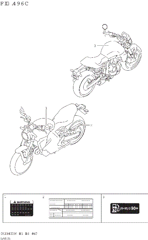 LABEL (GSX800TRQ:E28)