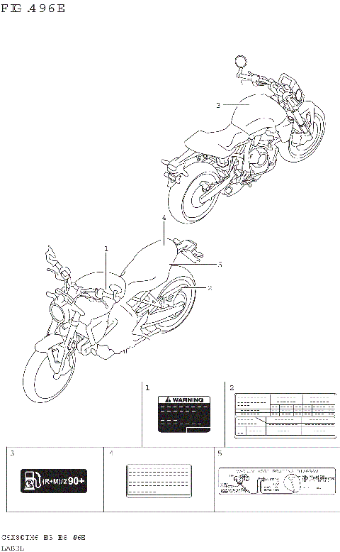 LABEL (GSX800TRQ:E33)