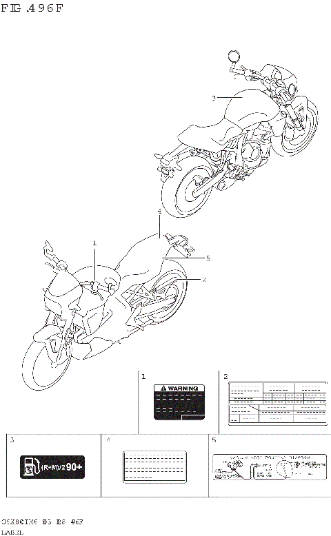 LABEL (GSX800TTRQB:E33)