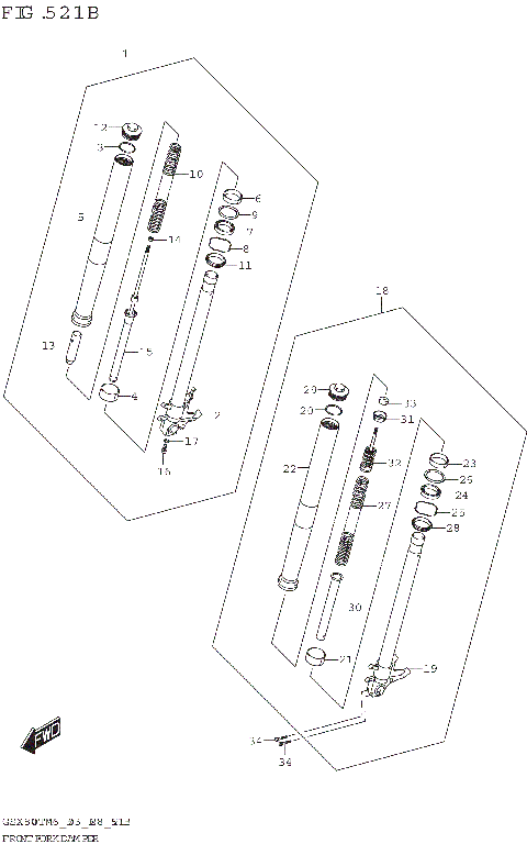 FRONT FORK DAMPER (GSX800TTRQB)