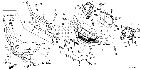 FRONT GRILLE@FRONT BUMPER