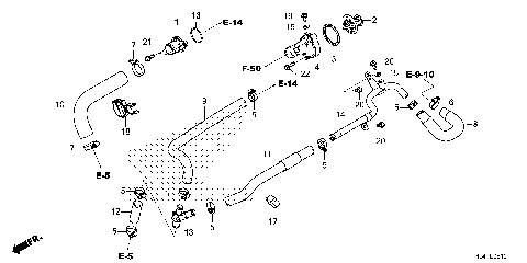WATER HOSE@THERMOSTAT