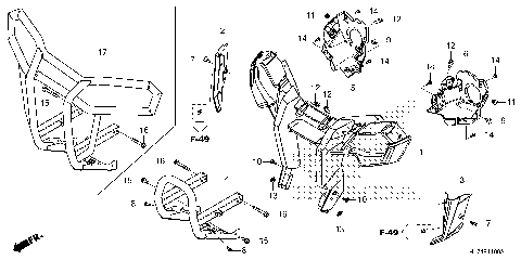 FRONT GRILLE@FRONT BUMPER