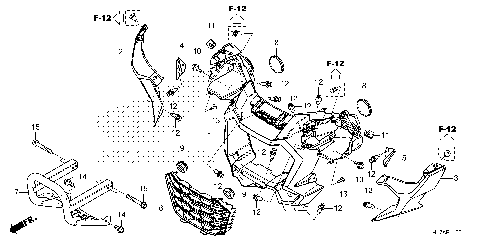 FRONT GRILLE@FRONT BUMPER