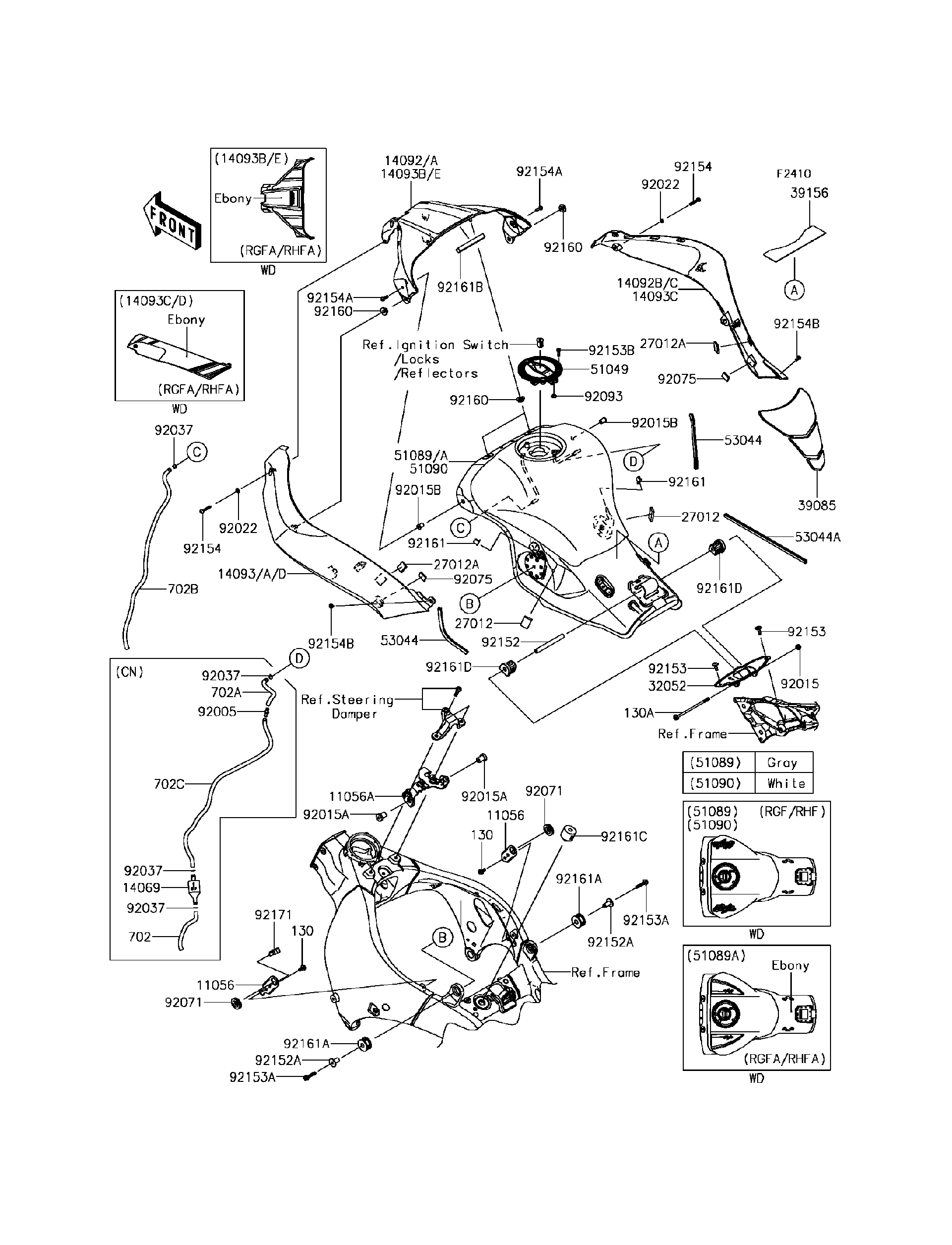 2017 Kawasaki Motorcycles Parts-Finder Diagrams | Brushy