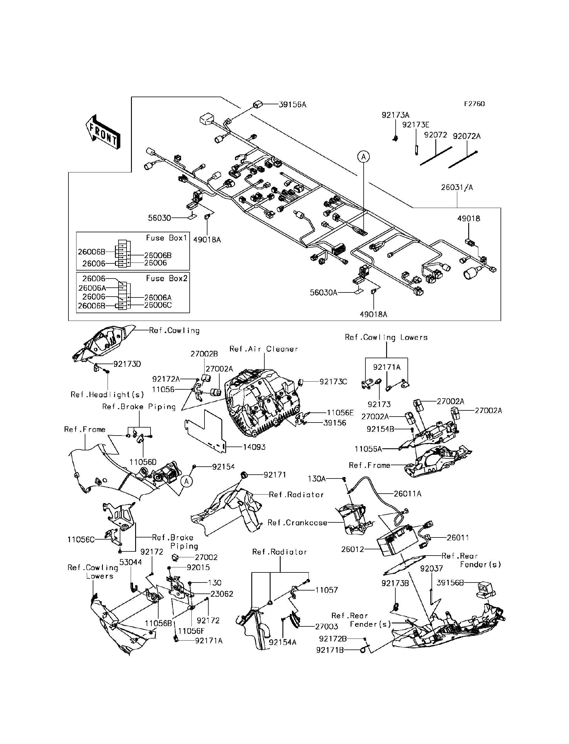 畫17 Kawasaki Motorcycle 2002 OEM Parts Diagram for FUEL PUMP