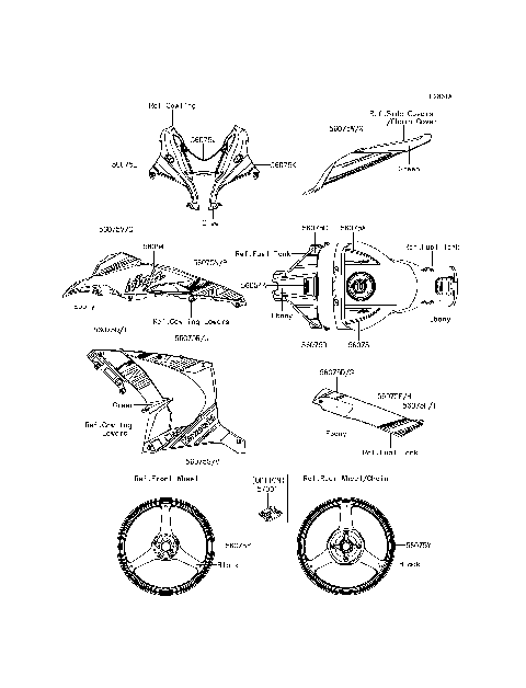 カヤページ Kawasaki Motorcycle 1999 OEM Parts Diagram for CARBURETOR