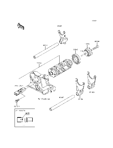 Gear Change Drum/Shift Fork(s)