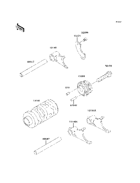 Gear Change Drum/Shift Fork(s)