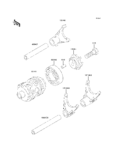 Gear Change Drum/Shift Fork(s)