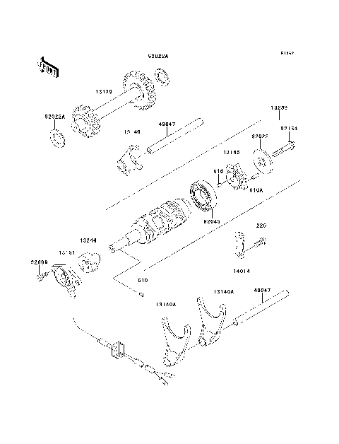 Gear Change Drum/Shift Fork(s)