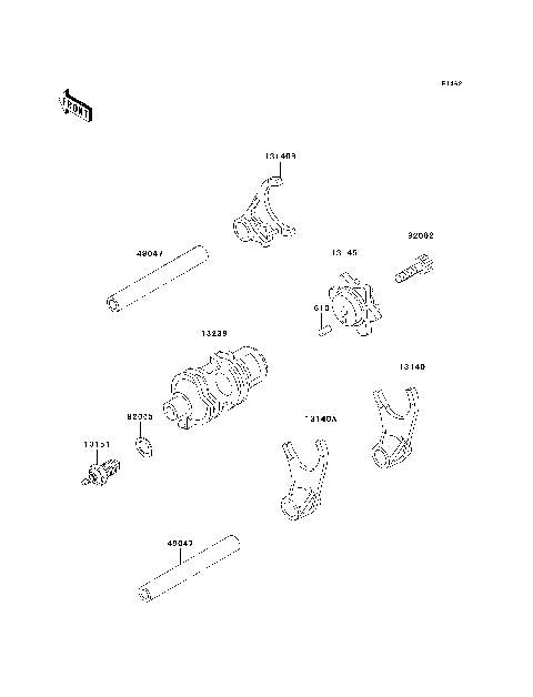 Gear Change Drum/Shift Fork(s)