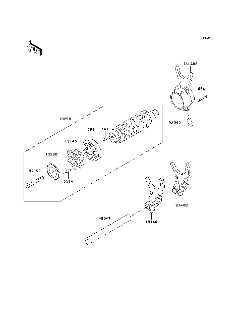 Gear Change Drum/Shift Fork(s)