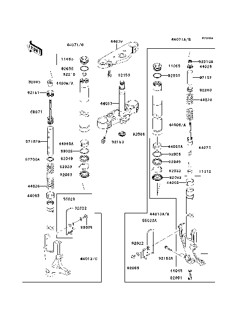 Front Fork(B7F/B7FA/B8A/B8FA)