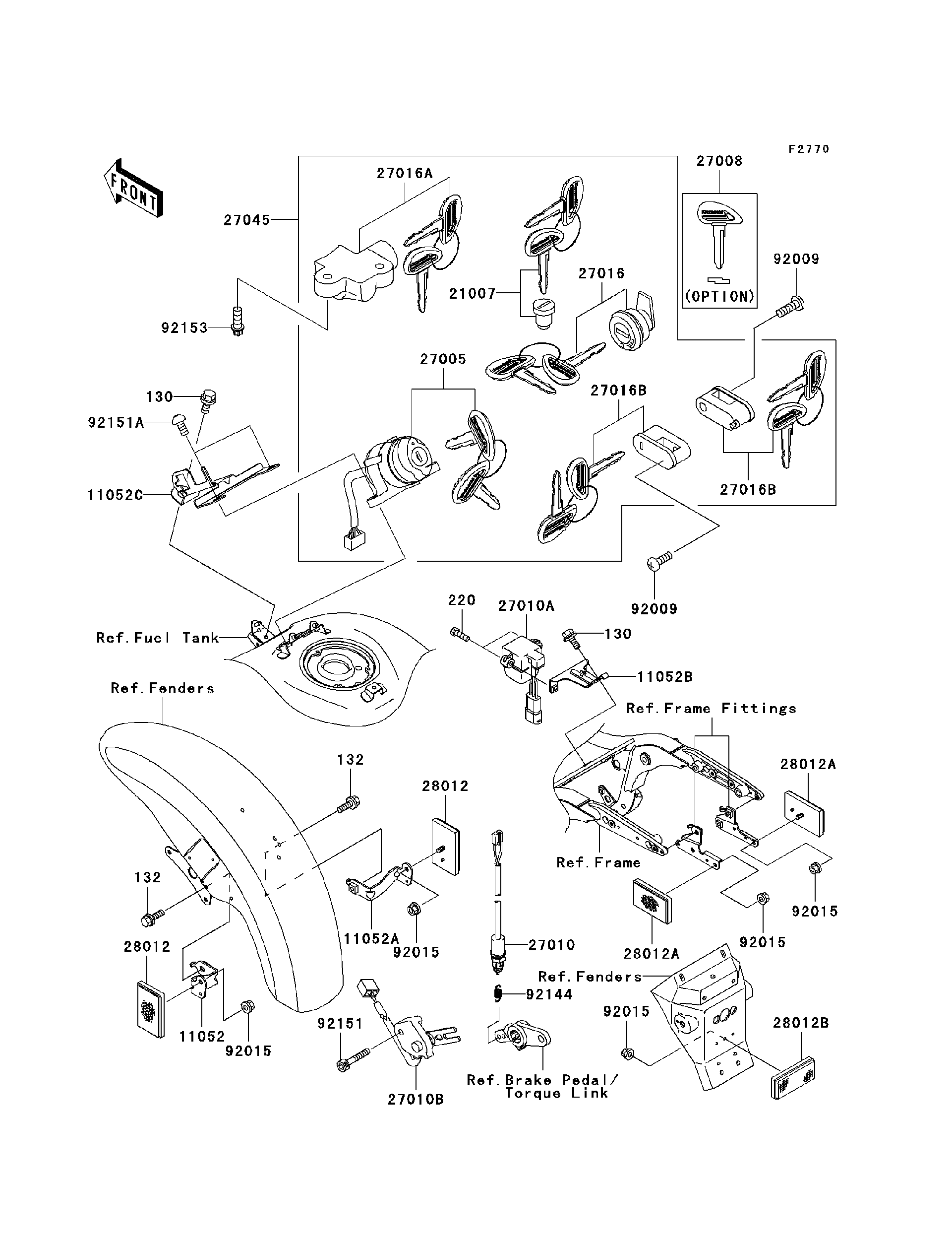 ひページ Kawasaki Motorcycle 2018 OEM Parts Diagram for Starter Motor