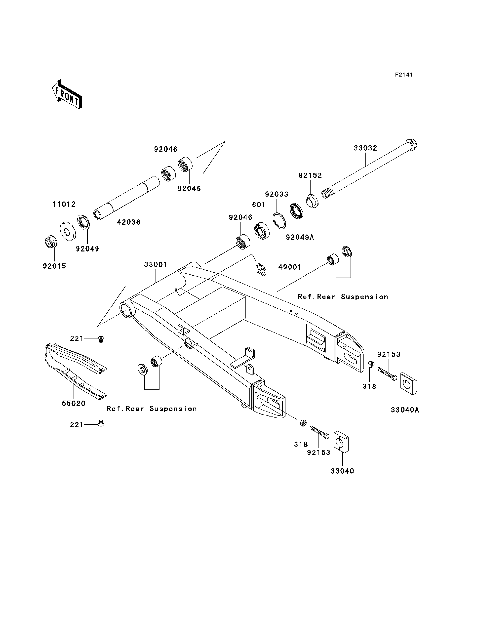 zページ Kawasaki Motorcycle 1989 OEM Parts Diagram for CARBURETOR