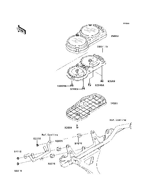 宝扇 カッパの図 2006 Kawasaki Motorcycles Parts-Finder Diagrams | Cities