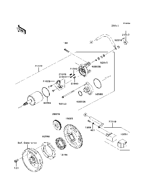 Starter Motor(D9F/DAF)