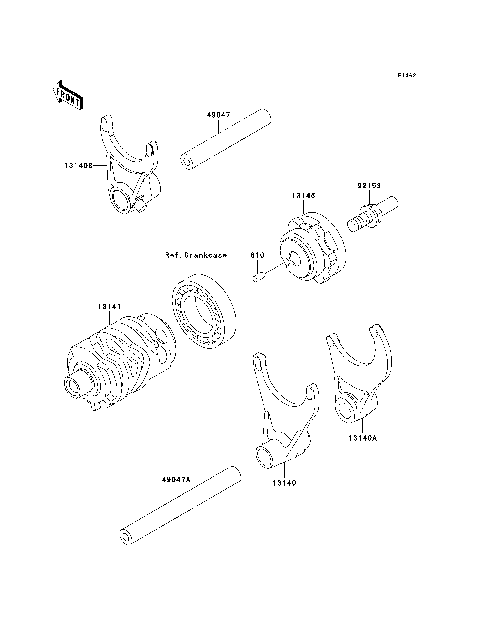 Gear Change Drum/Shift Fork(s)