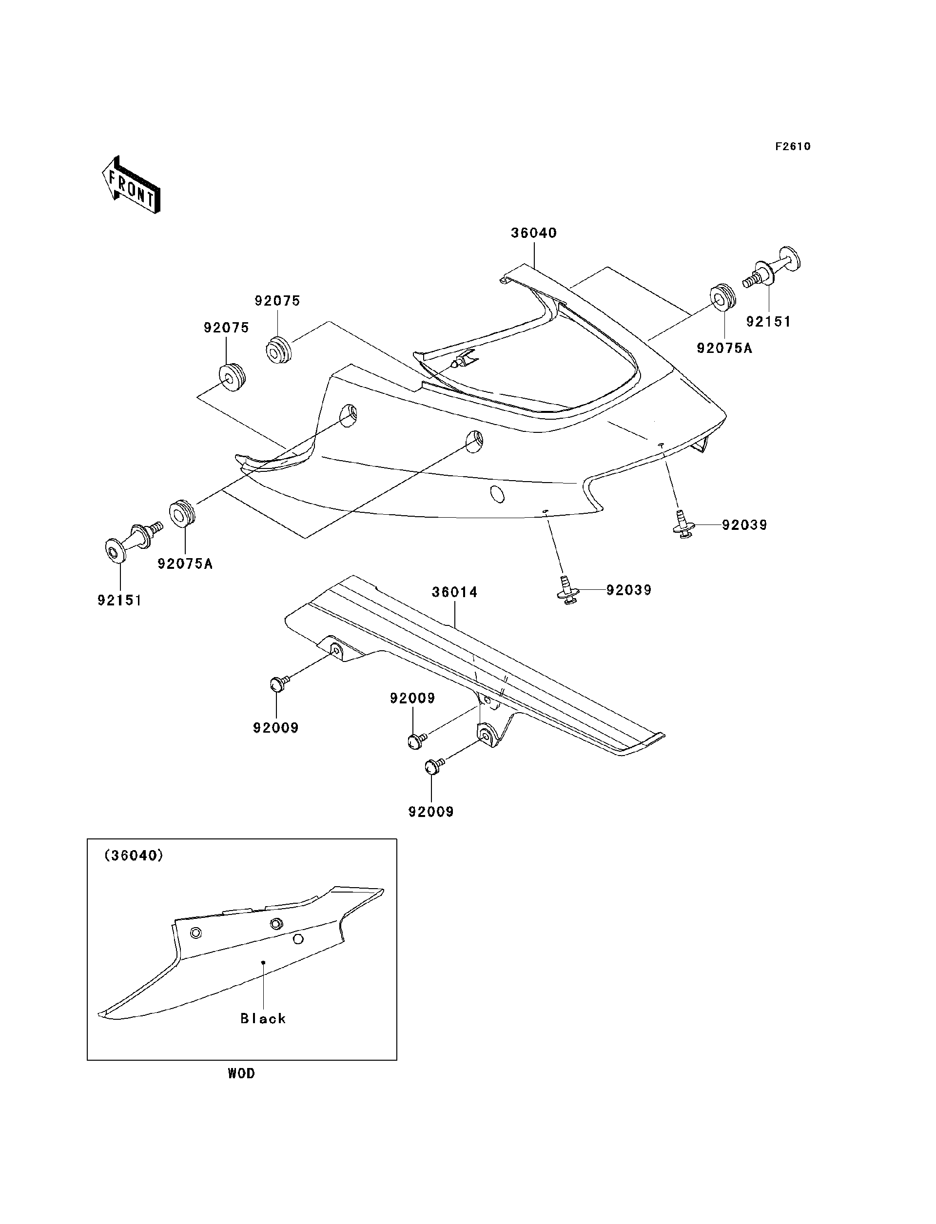 サイノページ Kawasaki Motorcycle 2006 OEM Parts Diagram for FUEL TANK