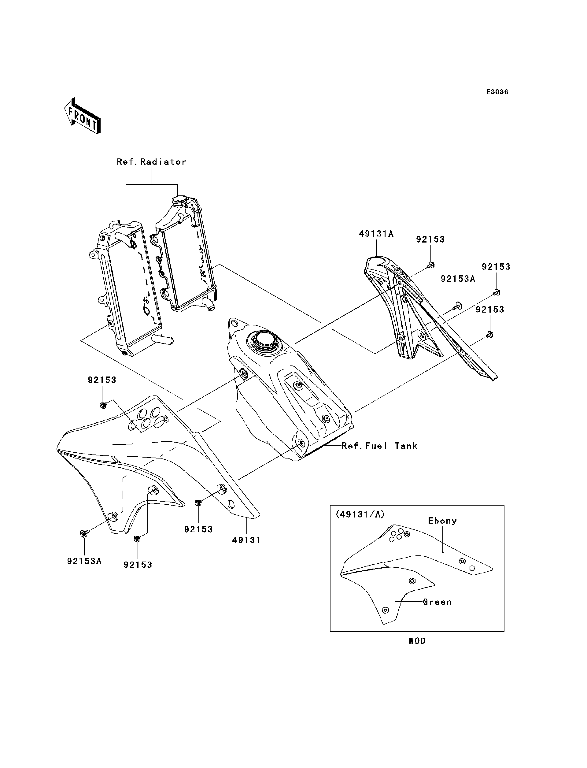 ローザページ 2006 Kawasaki Motorcycles Parts-Finder Diagrams | B&B