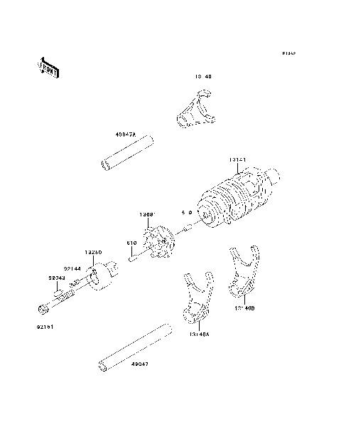 Gear Change Drum/Shift Fork(s)