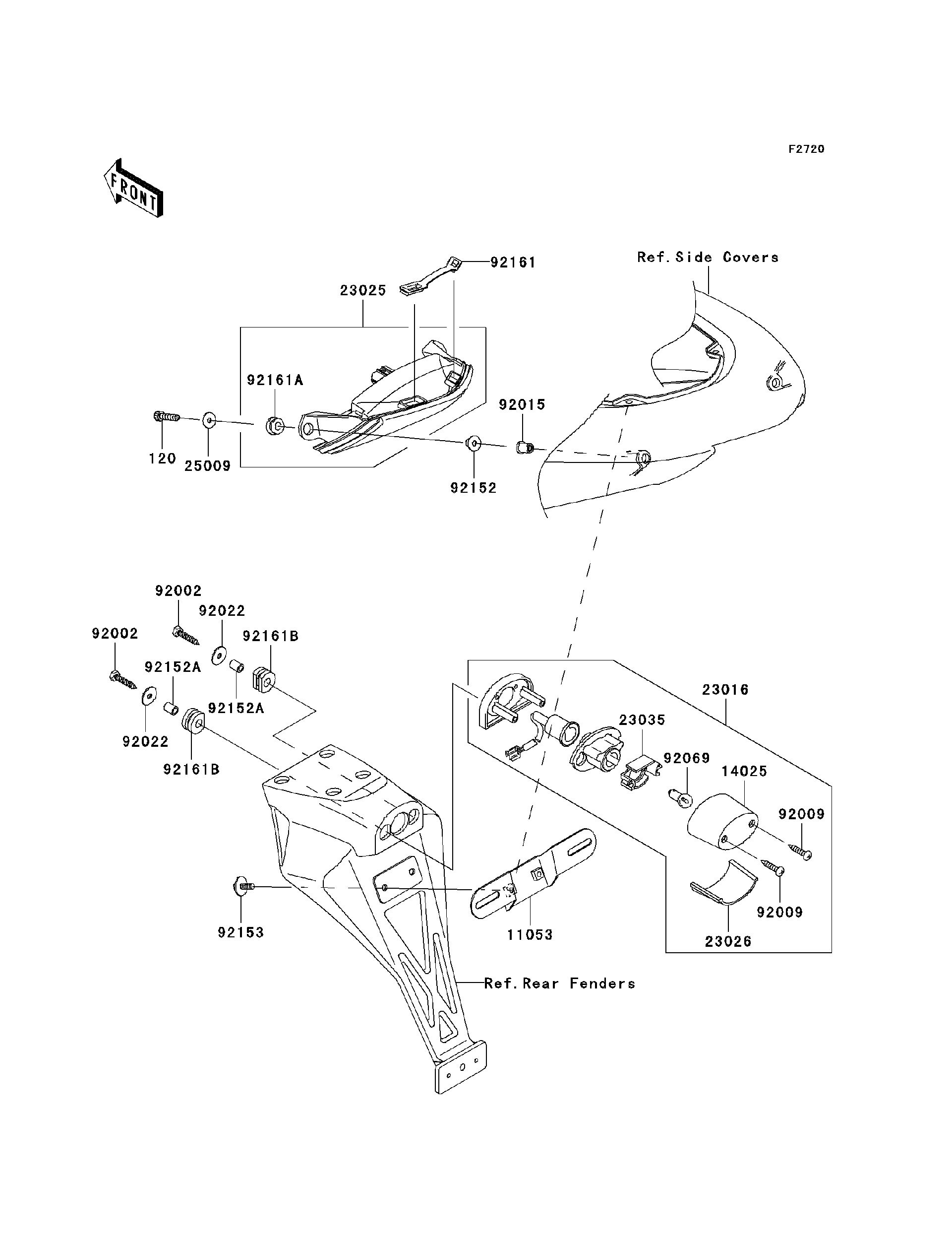 2006 Kawasaki Ninja® ZX™-6RR (ZX600N6F) Taillight(s