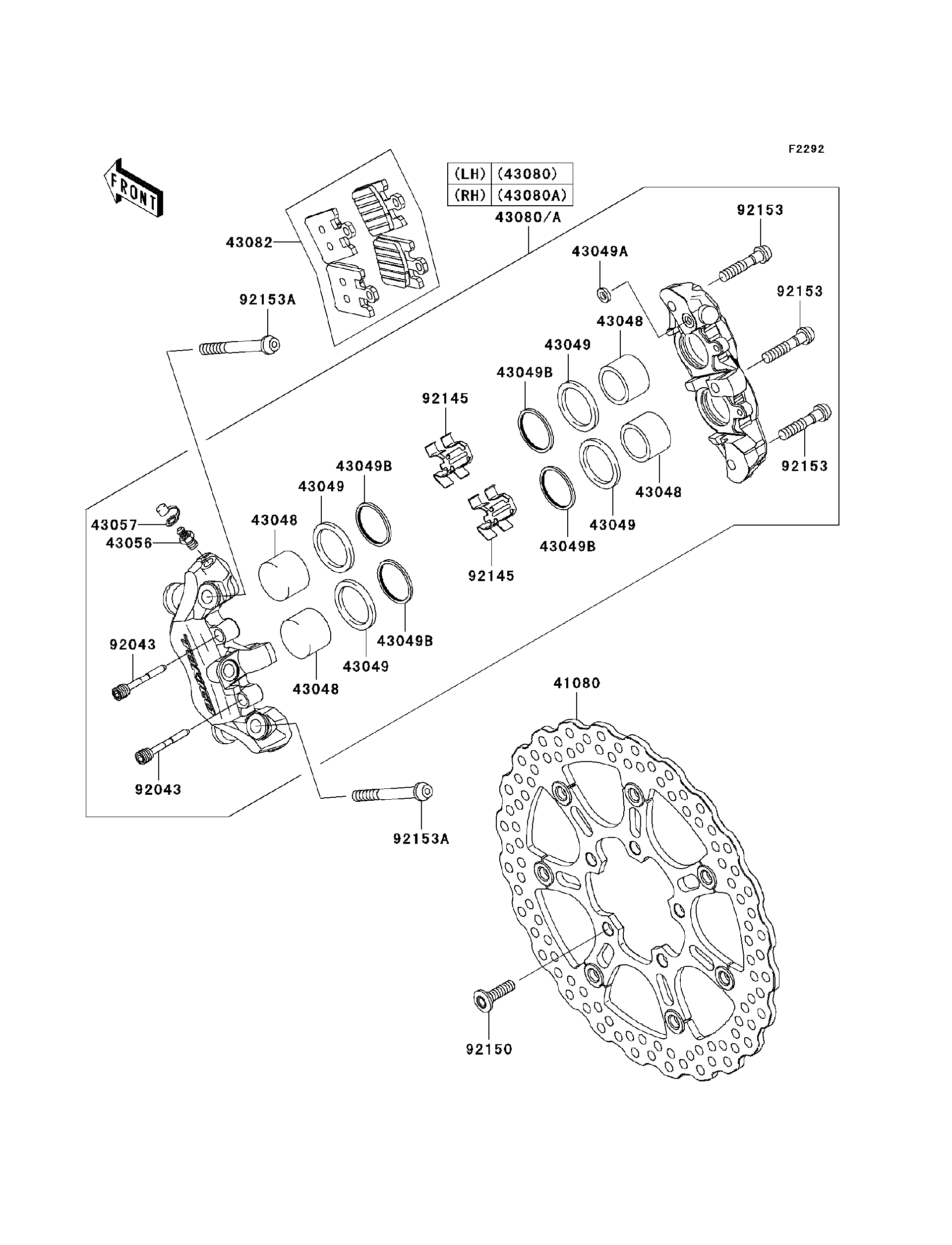 2007 Kawasaki Ninja® ZX™-10R (ZX1000D7FA) Front Brake Motorcycles