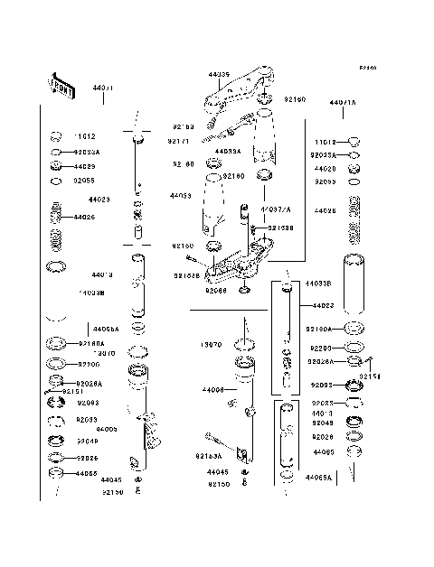 Front Fork(-JKAVN2B1 7A015508)