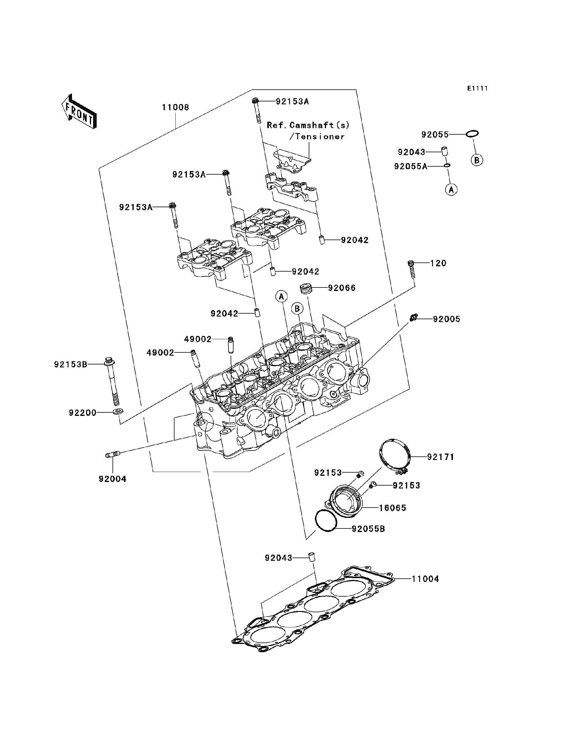 2008 Kawasaki Ninja® ZX™-6R (ZX600P8F) Cylinder Head Motorcycles