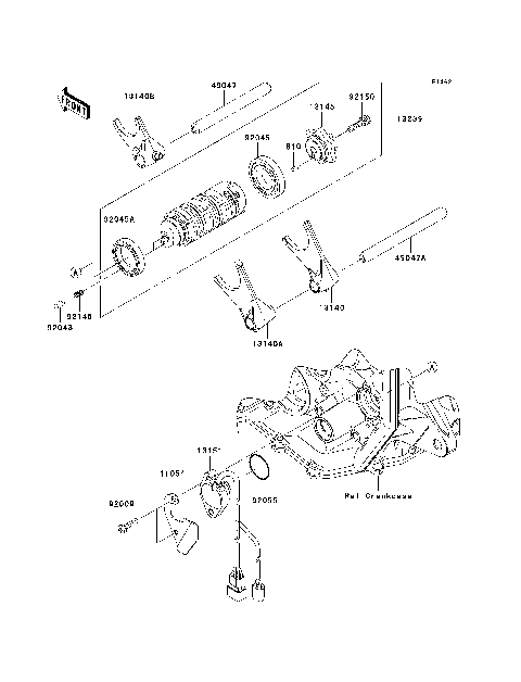 Gear Change Drum/Shift Fork(s)