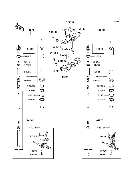 Front Fork(-JKBZGNA1 9A022219)