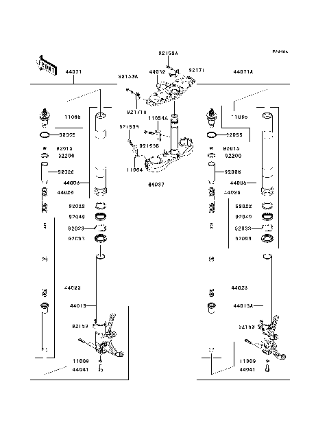 Front Fork(JKBZGNB1 9A011505-)