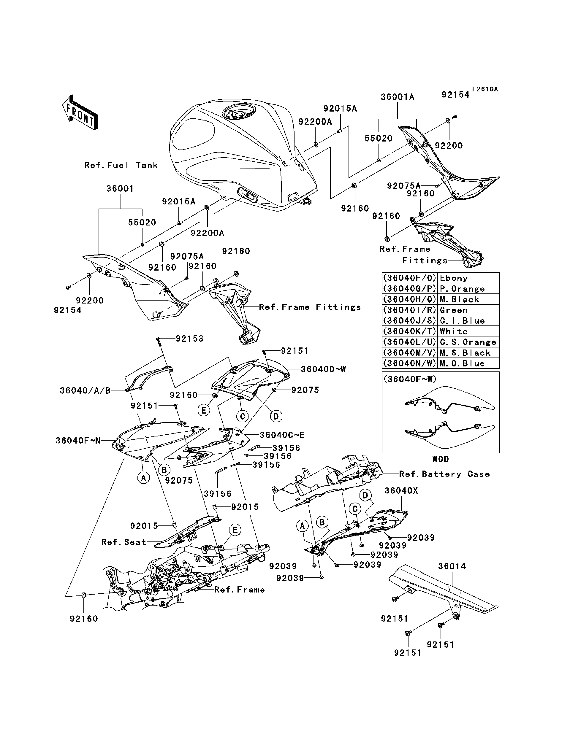 ＊Lang kawiページ＊ Kawasaki ATV 1988 OEM Parts Diagram for FRAME | Partzilla.com