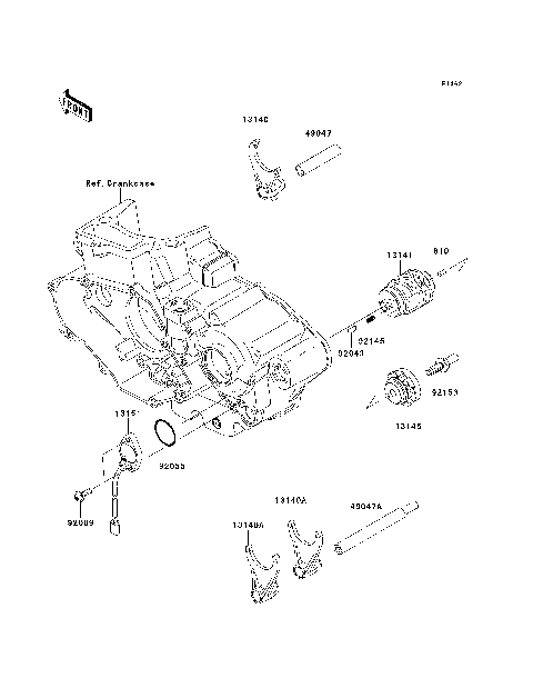 Gear Change Drum/Shift Fork(s)