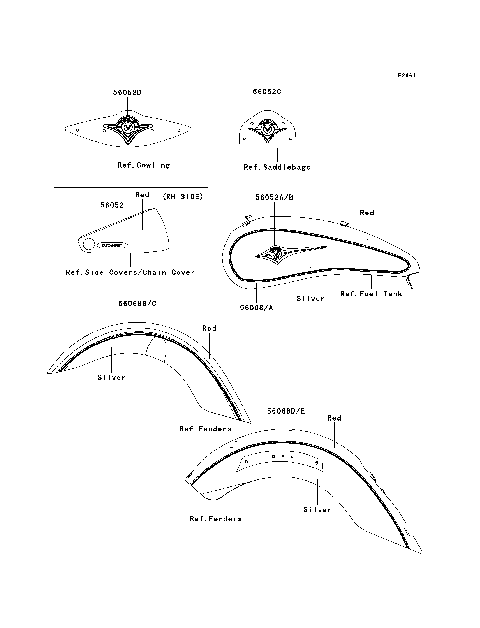 Decals(Red/Silver)(J8F)