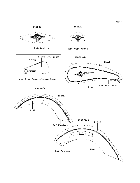 Decals(Black/Blue)(JAF)