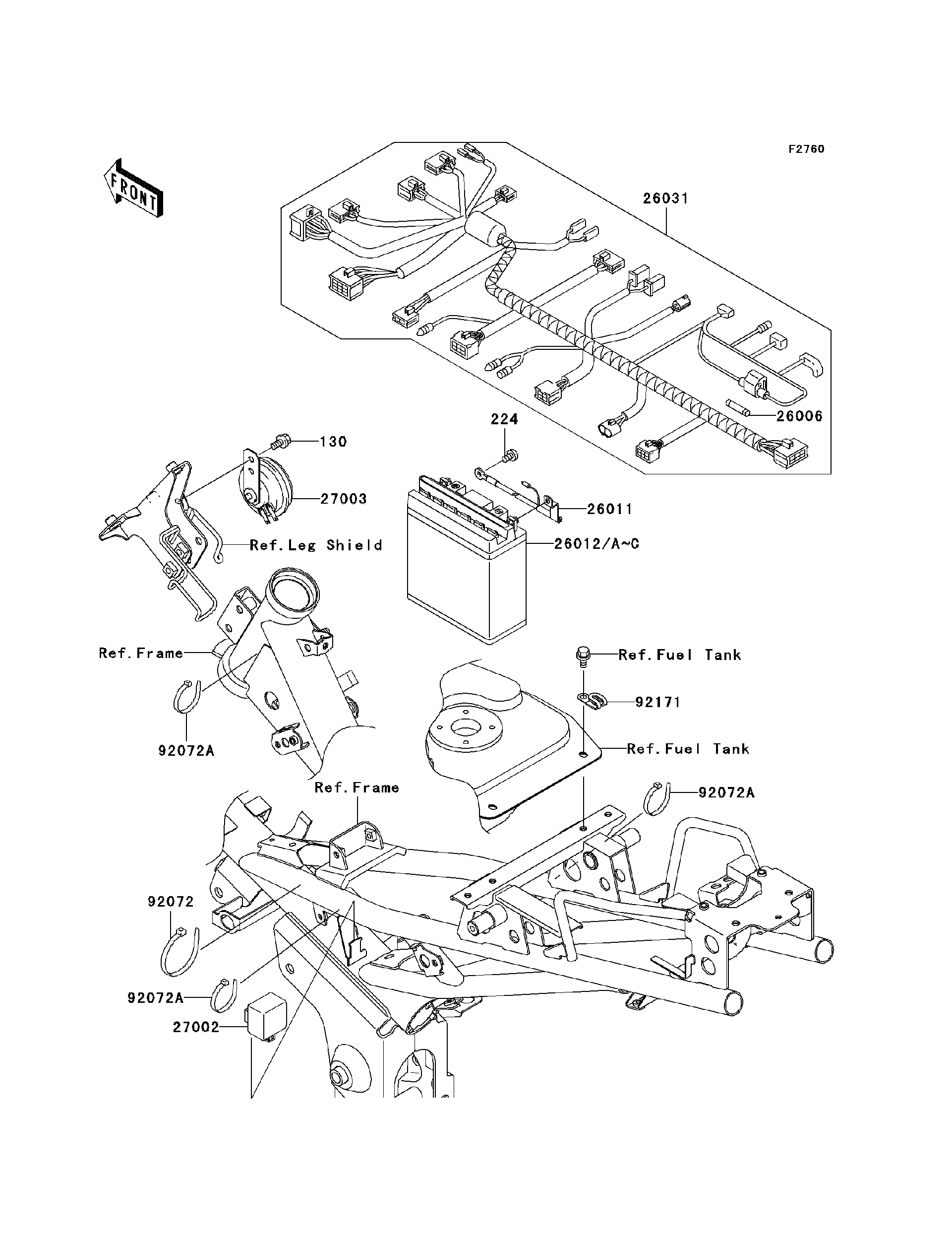 2009 Kawasaki Ninja® ZX™-6R (ZX600R9F) Chassis Electrical