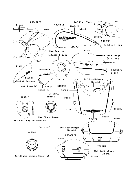 Decals(Blue/Black)(B9FA)
