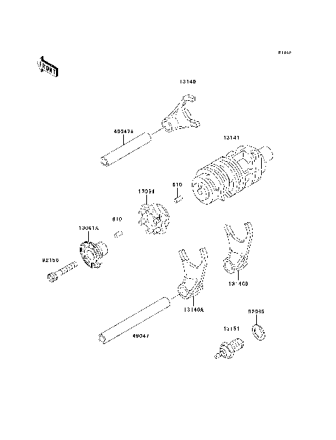 Gear Change Drum/Shift Fork(s)
