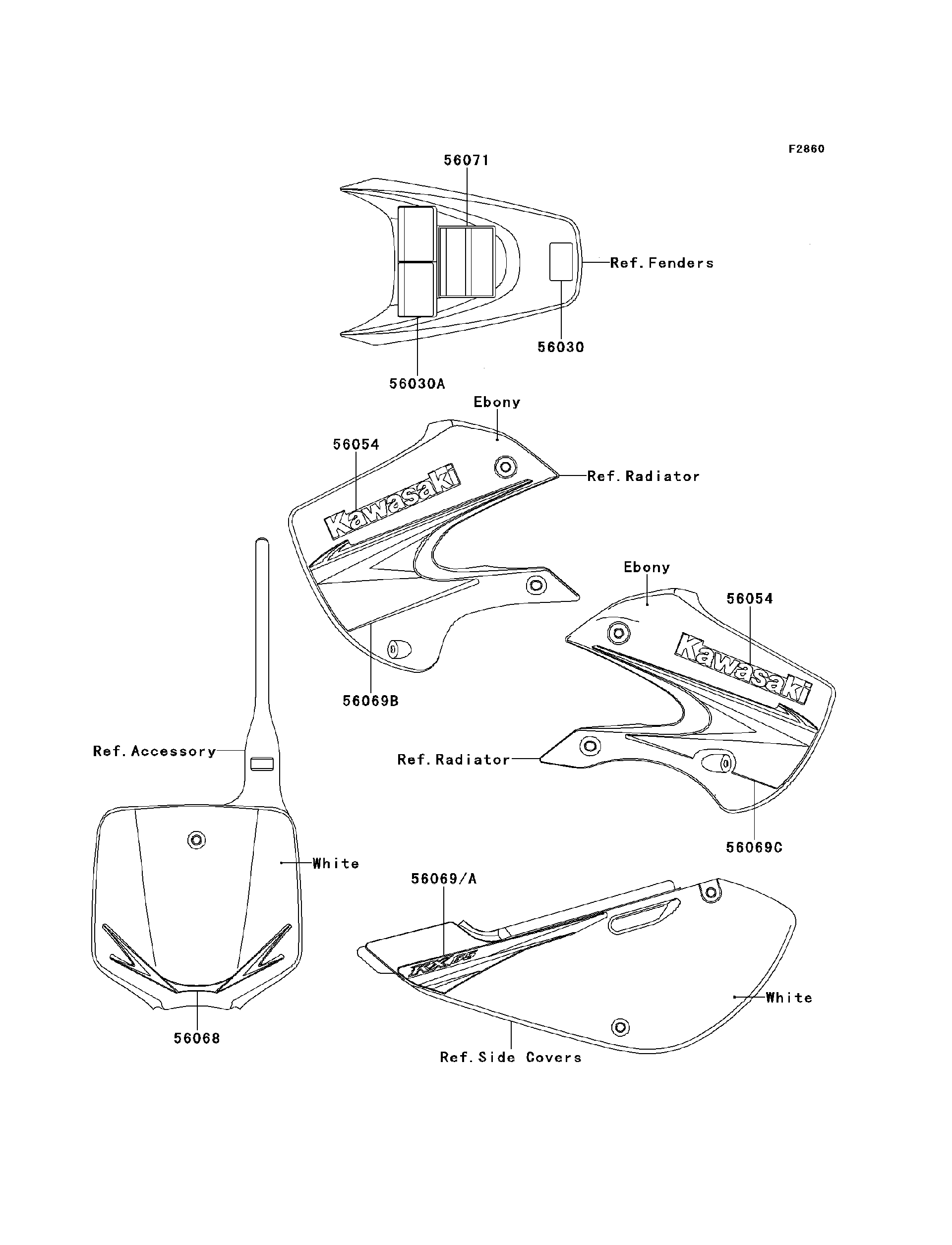 2010 Kawasaki KX65 (CANADA ONLY) (KX65AAF) Labels(AAF