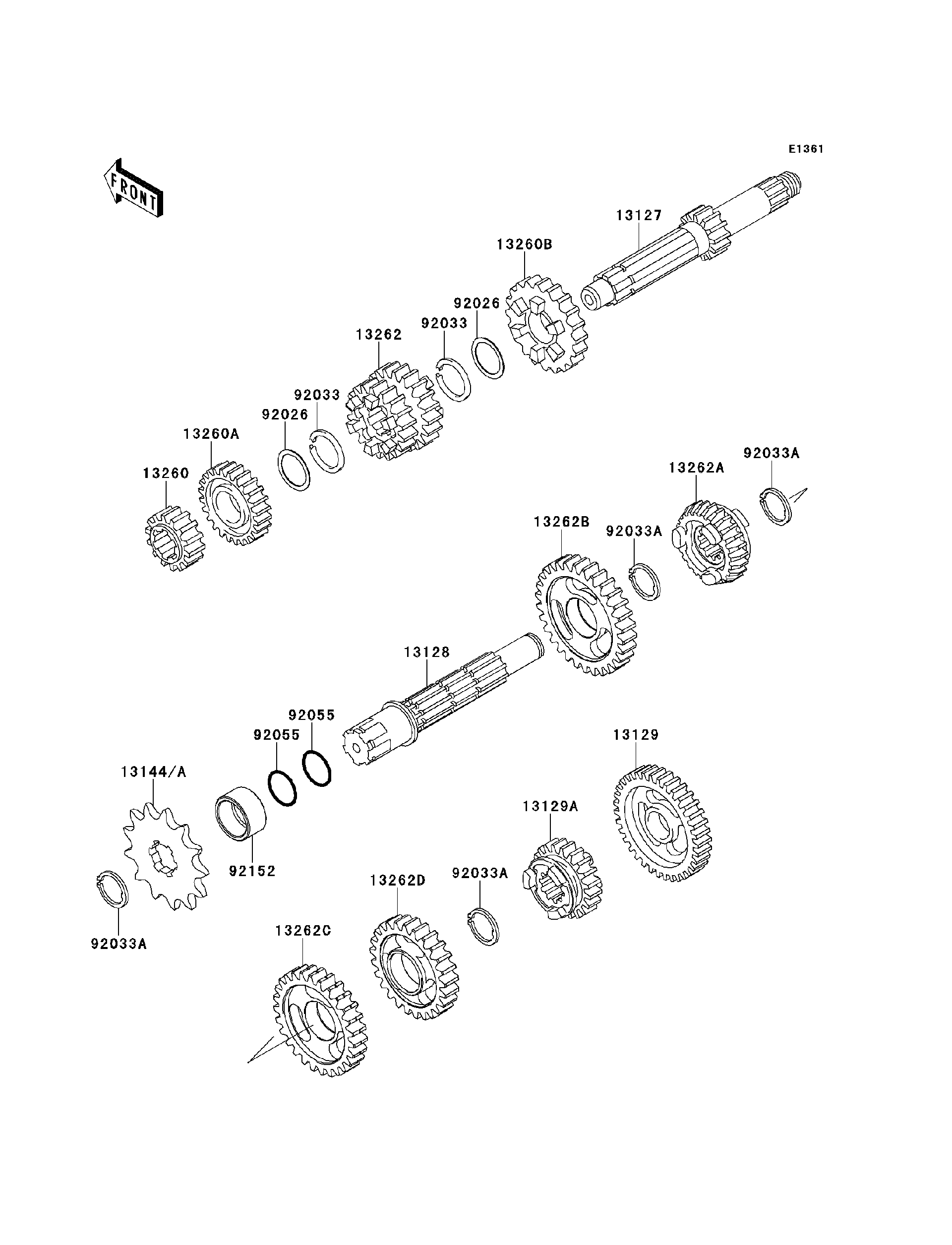 2013 Kawasaki KX™85 (KX85ADF) Transmission Motorcycles Parts